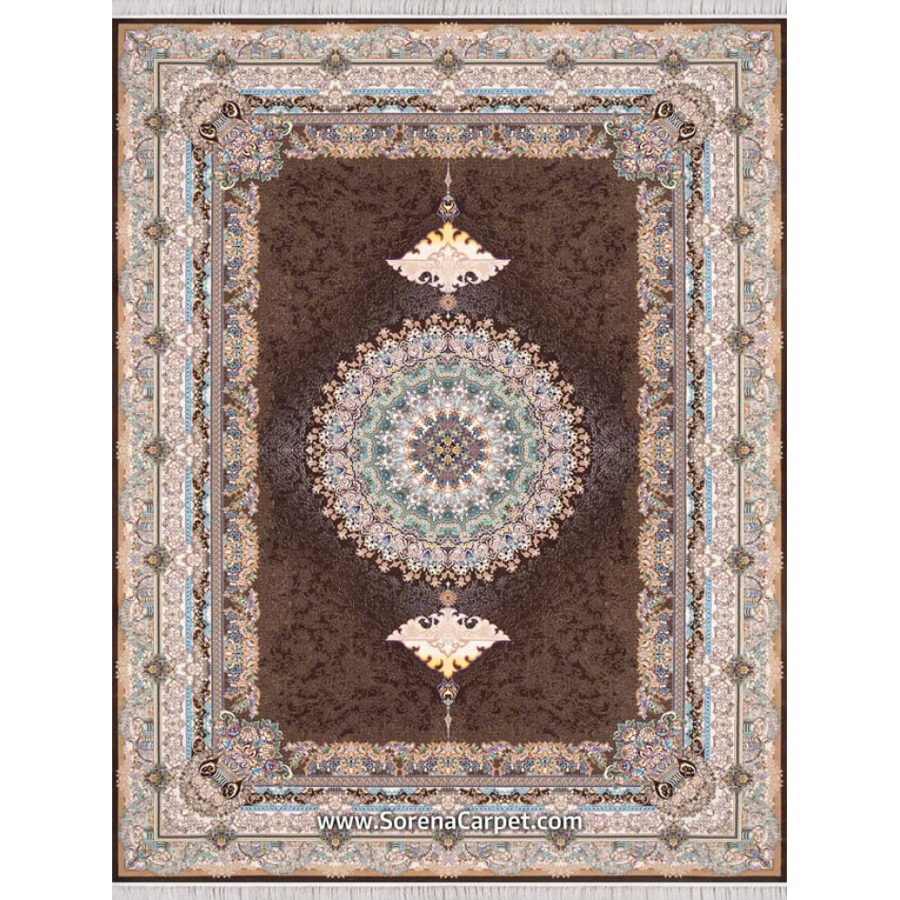 Machine-made carpet 1000 combs Lily walnut design