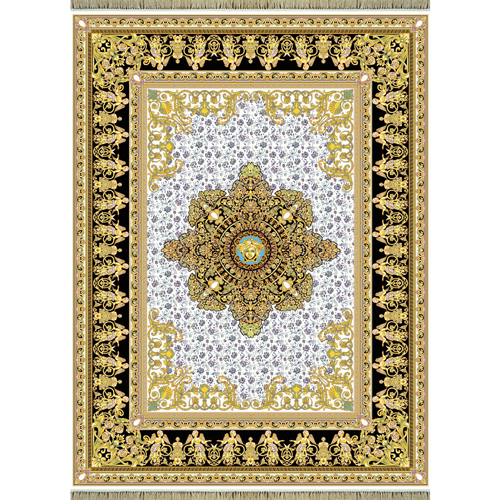 Machine carpet 1200 reeds Versace cream design