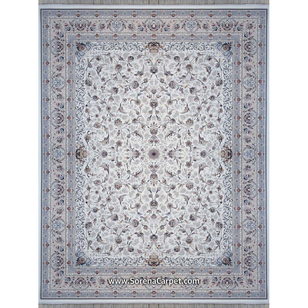 Kashan 700 shoulder machine carpet, bargain design, cream, beige border