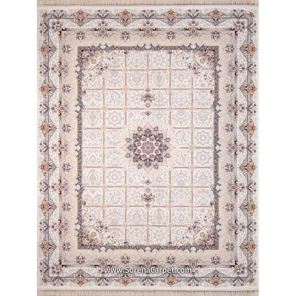 700 comb Kashan machine carpet, Akage cream design