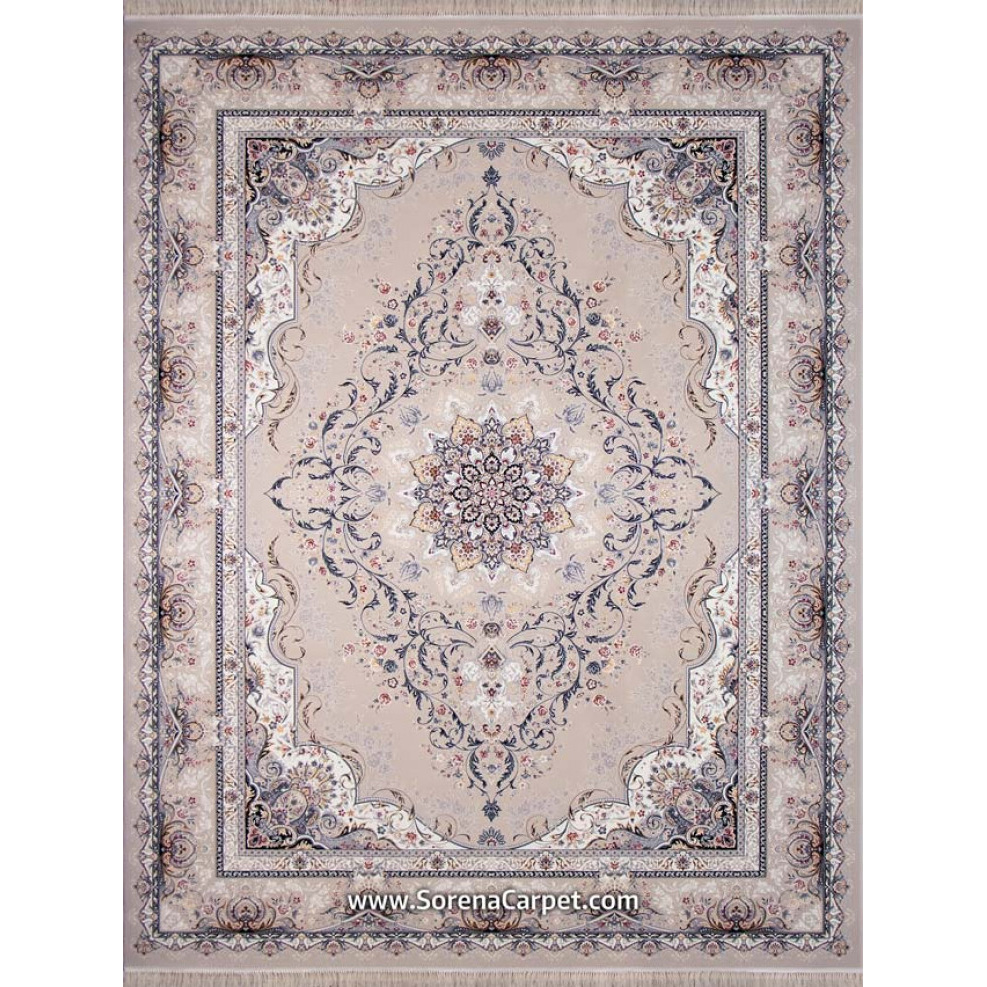 700 comb Kashan machine carpet, Amanda design, beige